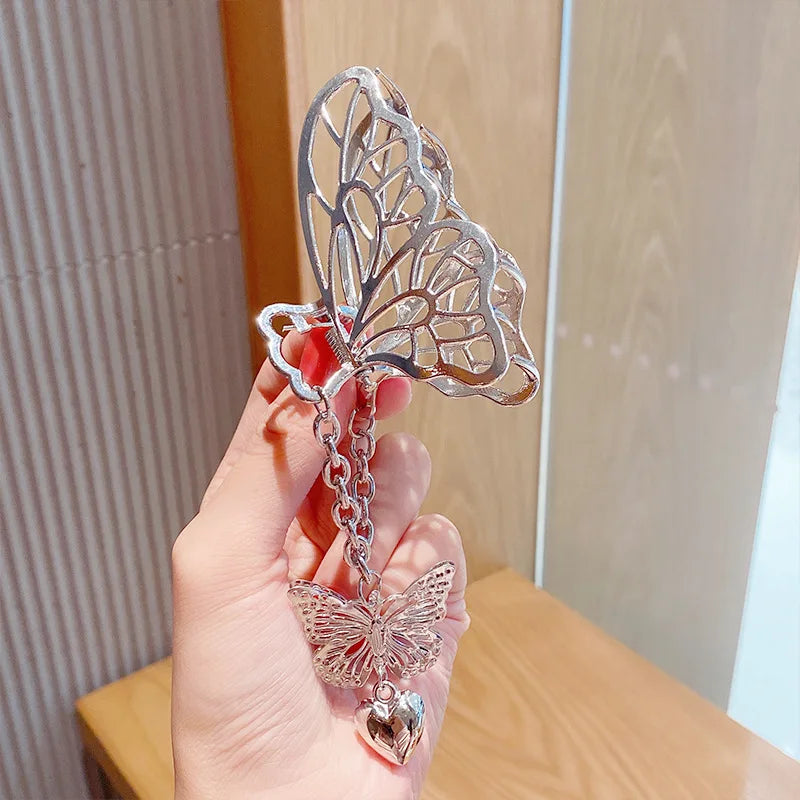 Retro Butterfly  Geometric Hair Claw Clip