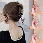 Retro Butterfly Geometric Hair Claw Clip