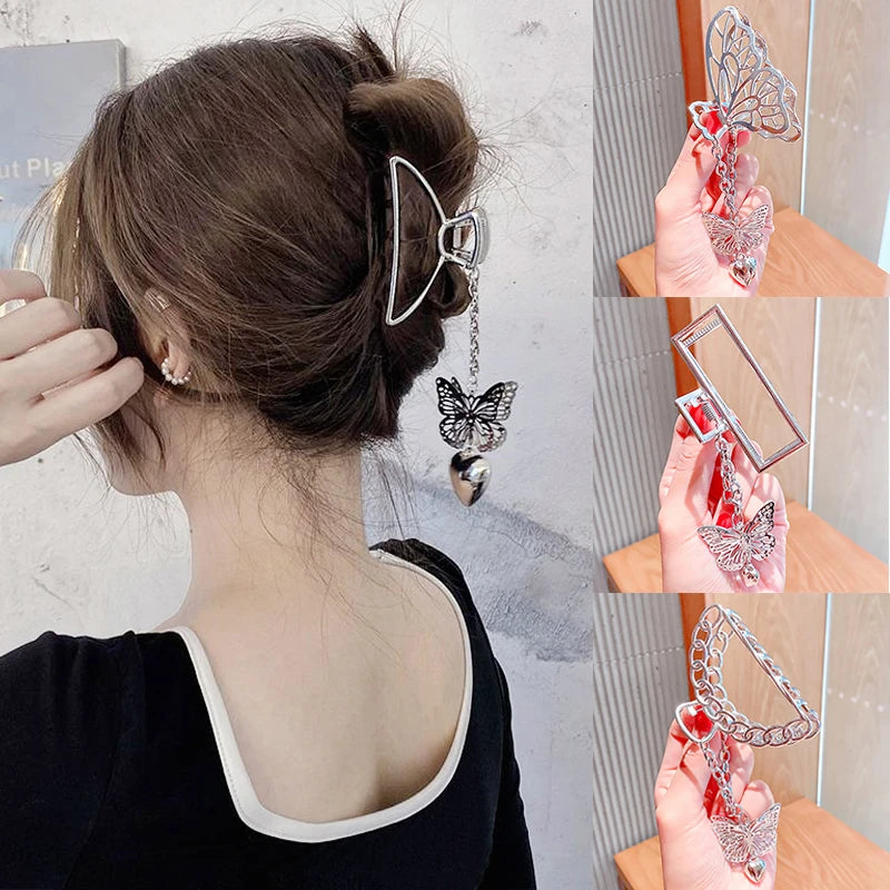 Retro Butterfly  Geometric Hair Claw Clip