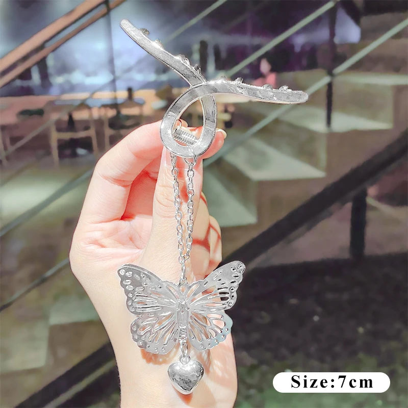 Retro Butterfly  Geometric Hair Claw Clip