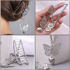 Retro Butterfly Geometric Hair Claw Clip