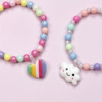 Colorful Acrylic Beaded Bracelet 6-Pack