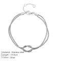 EManco Stainless Steel Gold Plated Knotted Bracelets