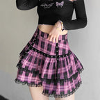 Lace Ruffle Mini Skirt