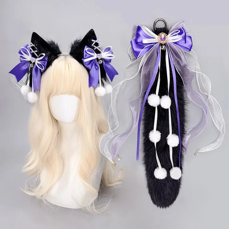 Lace Bow  Cat Ears
