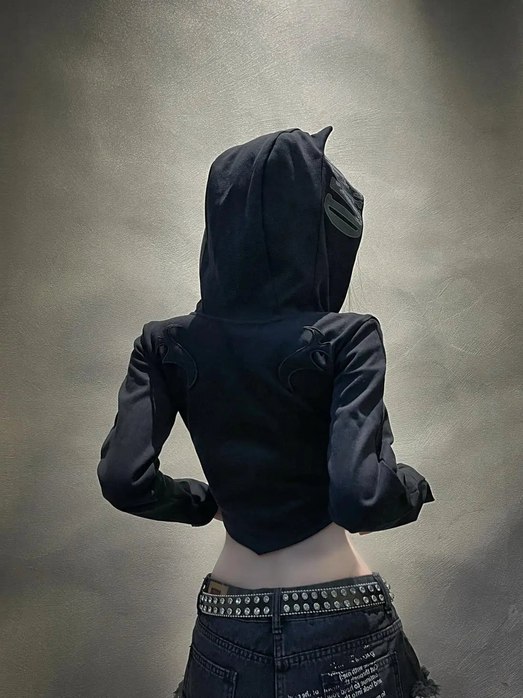 Y2KPunk  Hooded Shirt Crop Top