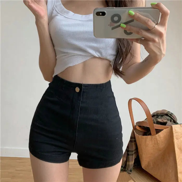 High Waisted Short Jeans