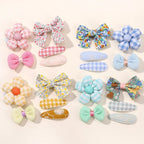 5Pcs/Set Cute Floral  Mini  Hair Clip Cute Floral