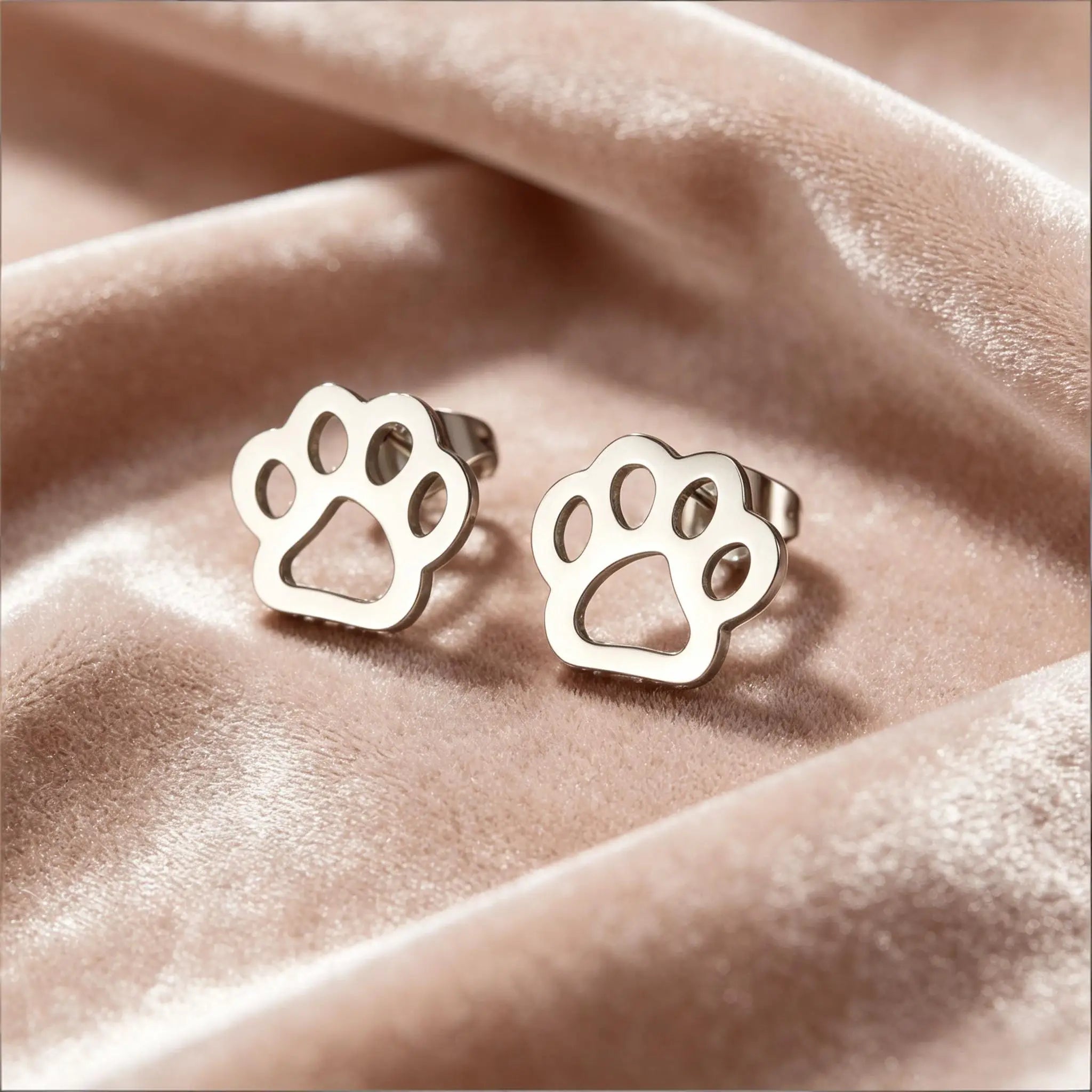 Cute Tiny Dog Paw  Earrings