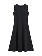 ZIQIAO French-Style Black Mini Dress