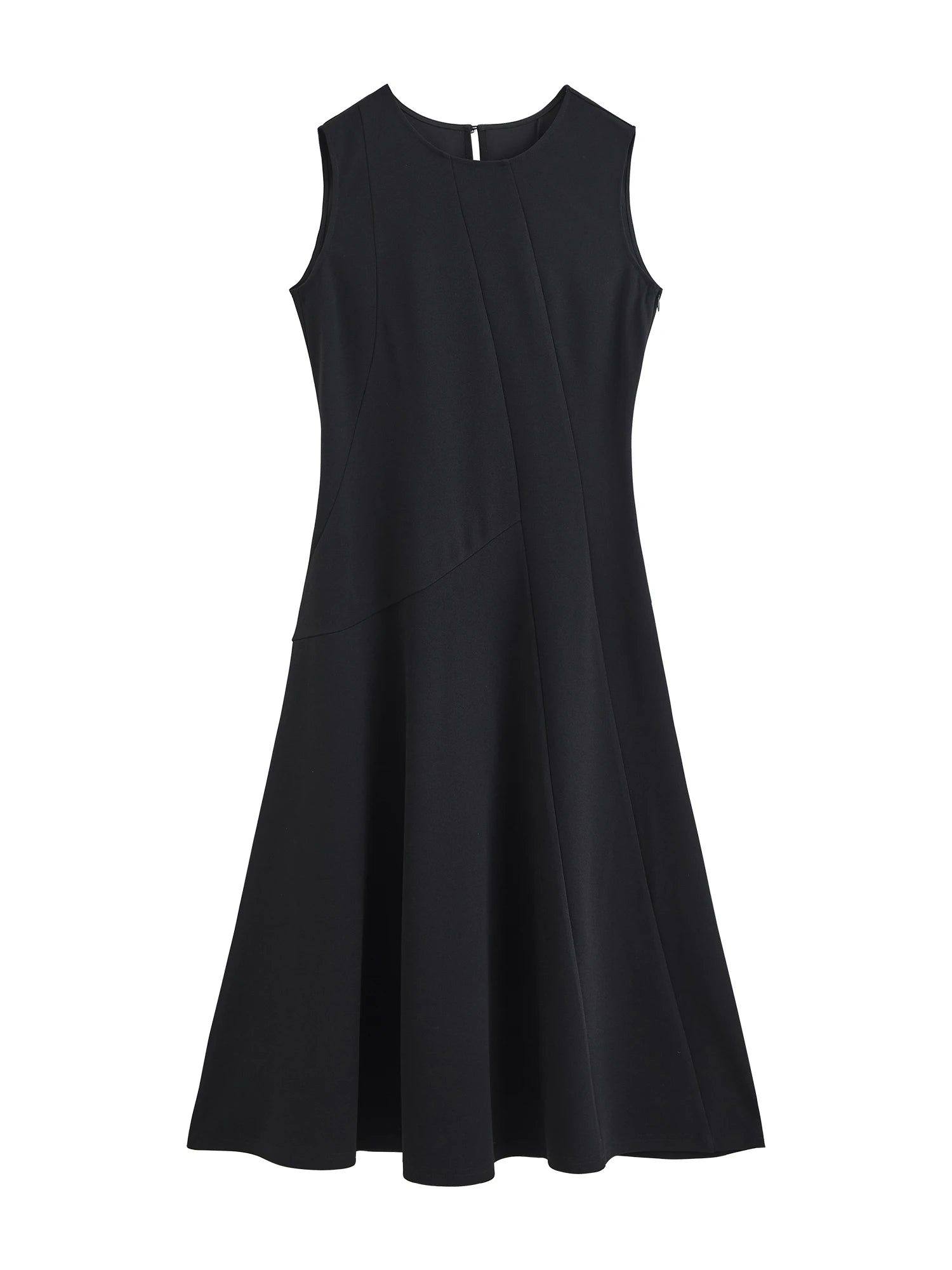 ZIQIAO French-style Black Mini Dress