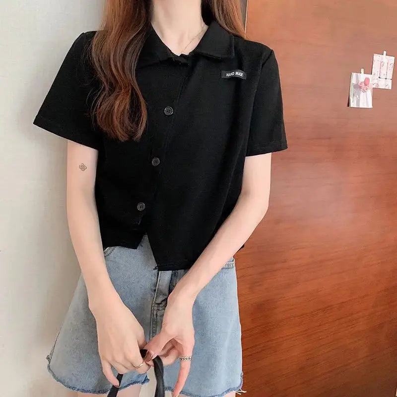 Y2K Polo  Crop Top