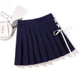 High Waist Mini Skirts with Lace-Up Front