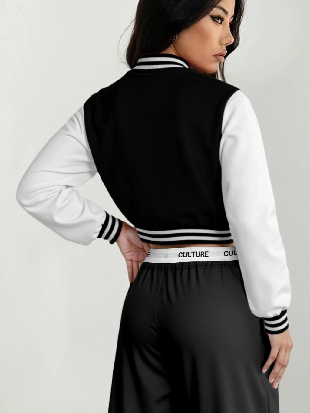 Vintage 90s Inspired Cropped Baseball Jacket