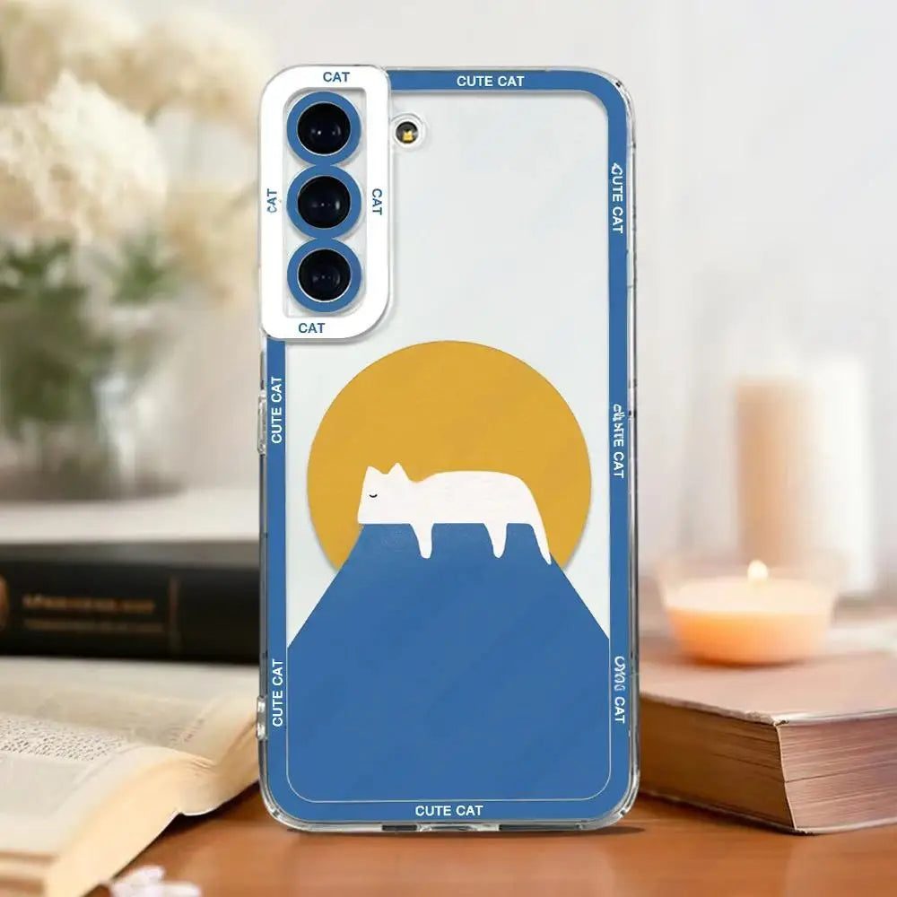 Cut Cartoon Cat Phone Case For Samsung