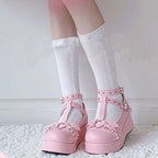Heart Buckle  Chunky Platform  Shoe