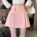 High Waist  Tweed Skirts