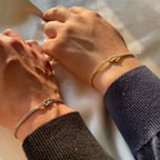 EMancoStainless Steel Gold Plated Knotted  Bracelets