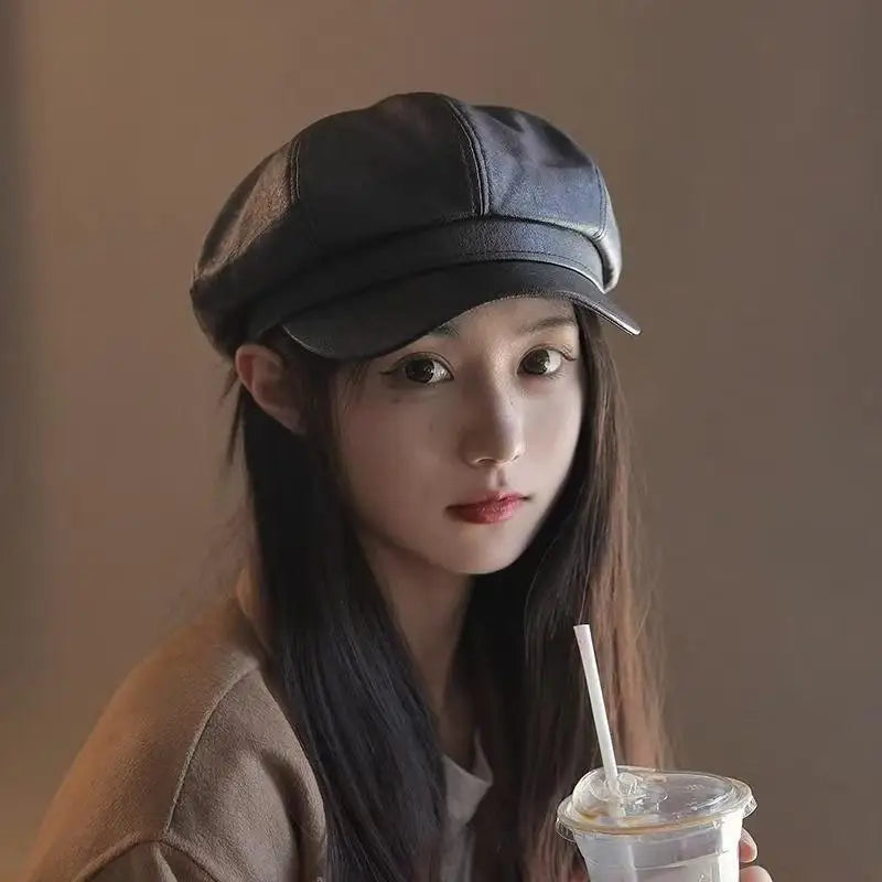 Vintage Rivet Beret  Gothic Cap