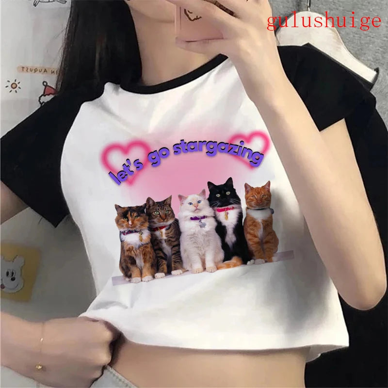 Funny Cat  Crop Top