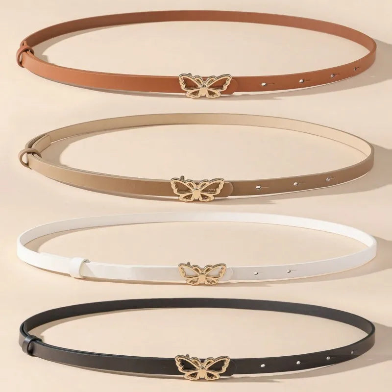 small waist belt with a butterfly buckle