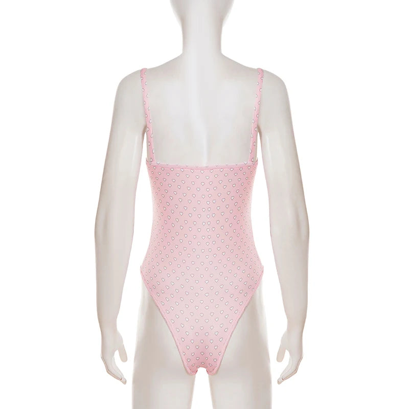 Sweet  Heart Printed Bodysuits