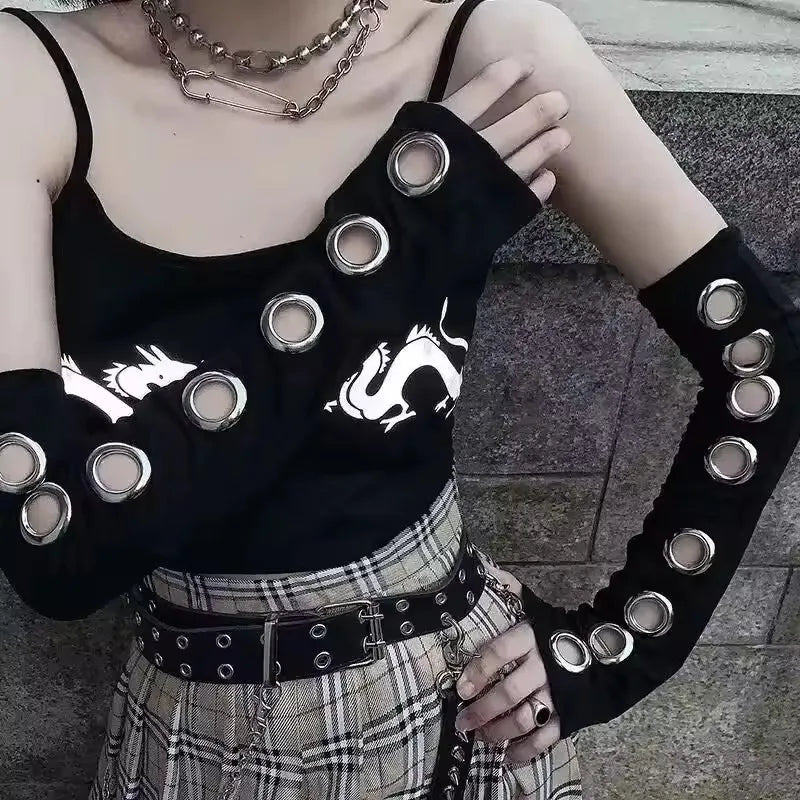 Y2K Buckle Punk Style Arm Warmer