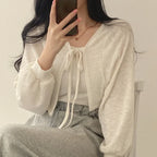 Thin White Cardigan Knitwear Jacket