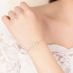 S925 Sterling Silver Bracelet Simple flower