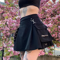 High Waist Streetwear Black Skirt