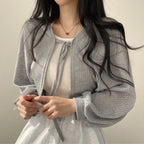 Thin White Cardigan Knitwear Jacket