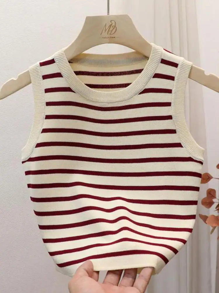 Striped  Crop Tops