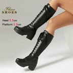Long Lace Up Boots