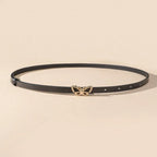 small waist belt with a butterfly buckle