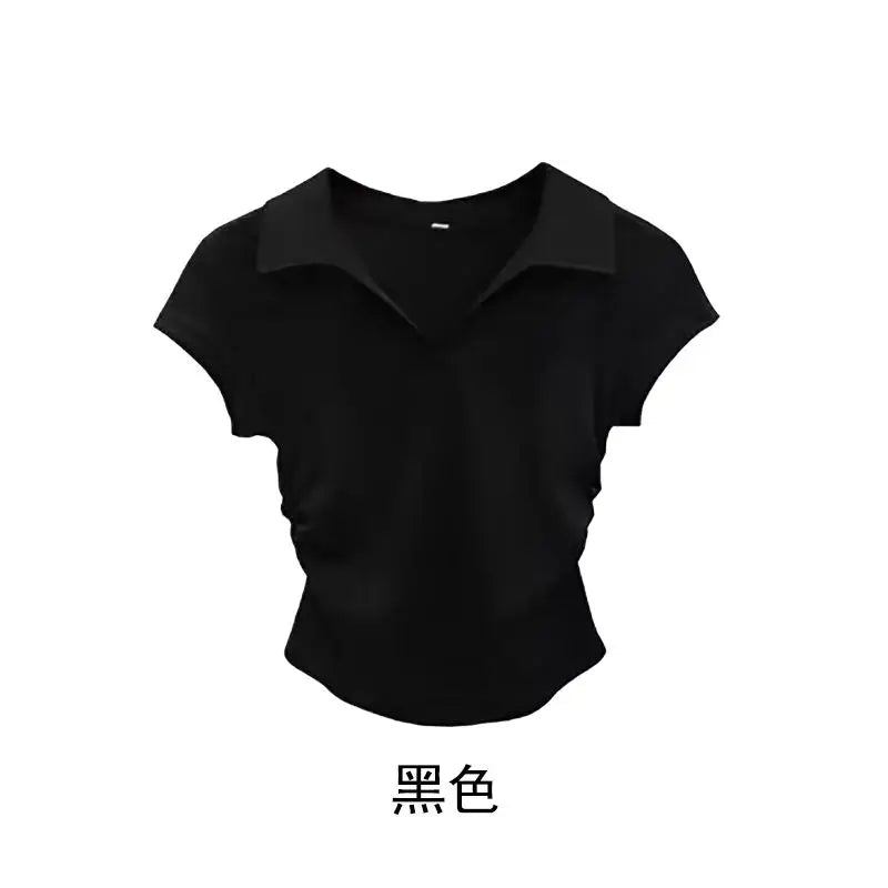 Slim  Polo  T Shirt/Crop Top
