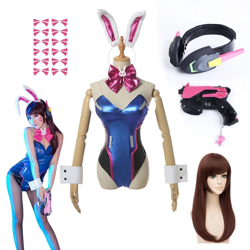 Anime Jumpsuit Tights D.Va Cosplay Costume