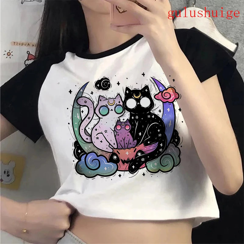 Funny Cat  Crop Top