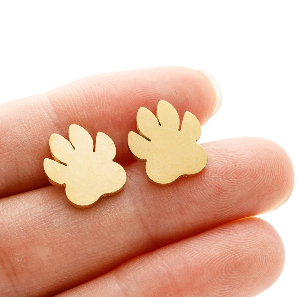 Cute Tiny Dog Paw Earrings