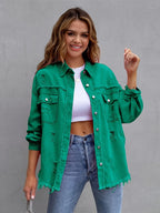 Mid-length Long-Sleeved Denim Jacket