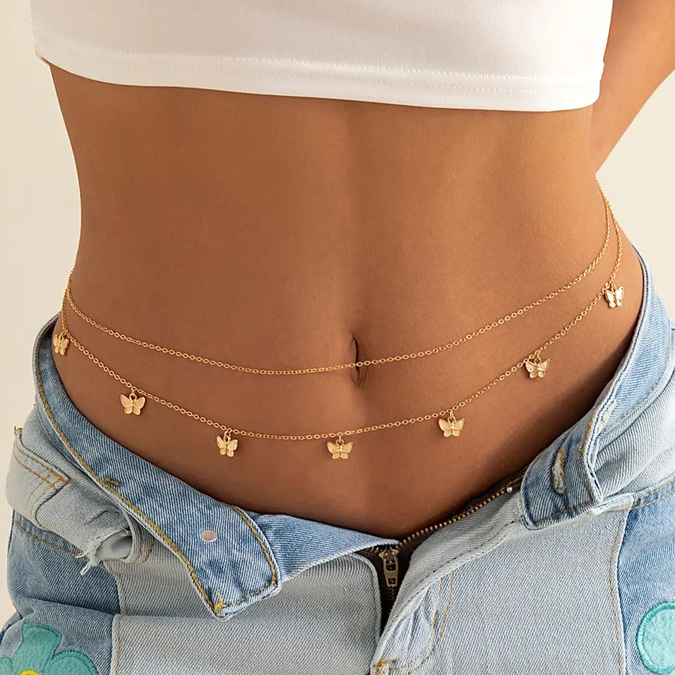 Classic Cute Butterfly Waist Belly Chain