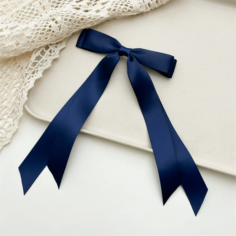 Silky Satin Bow Hair Clips