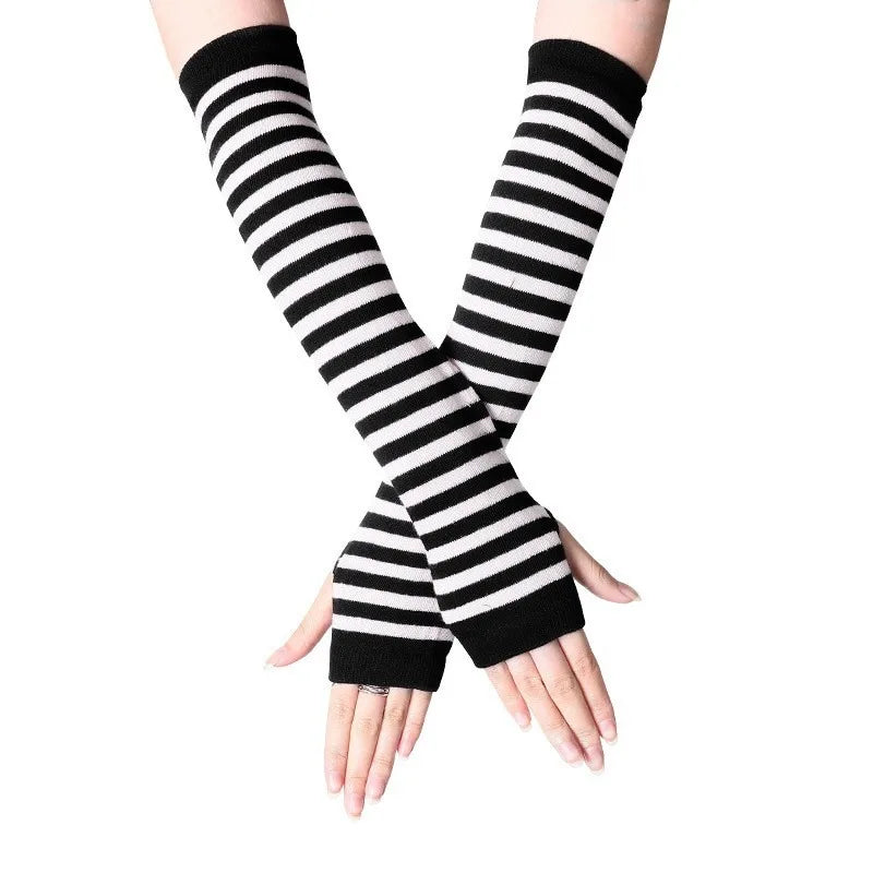 Striped Knitted Arm Warmer