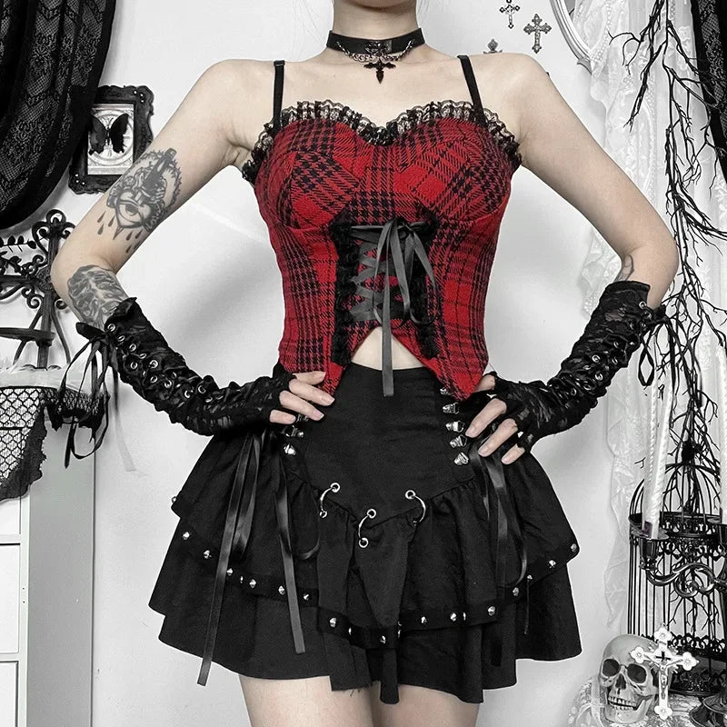 Vintage Dark Punk  Mini Skirt