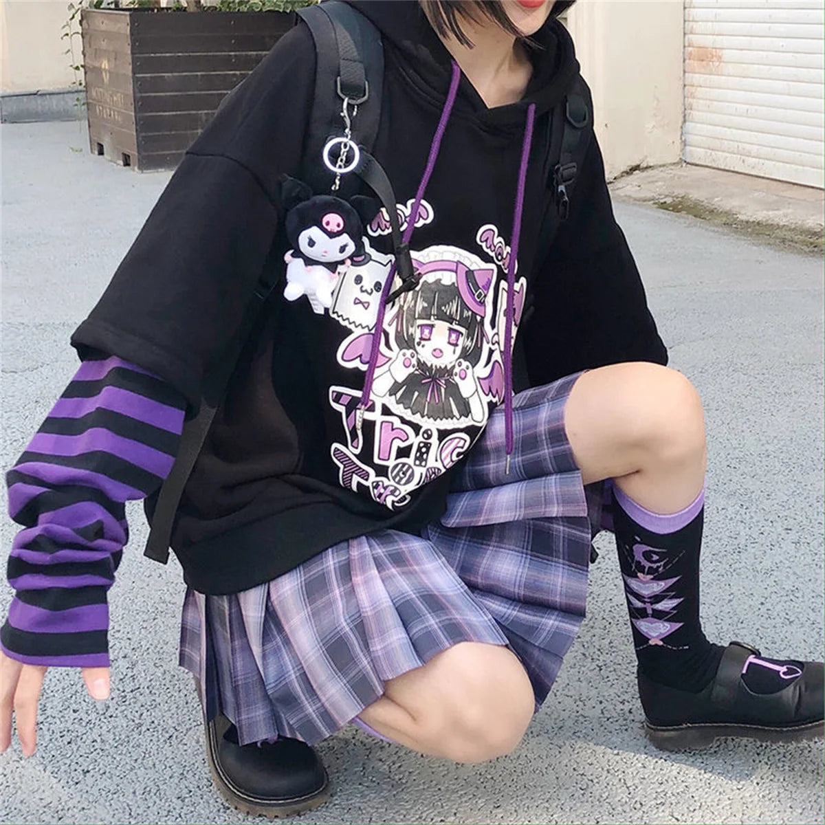 Patchwork Streetwear Hoodie