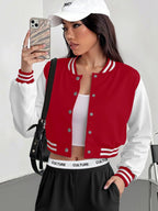 Vintage 90s Inspired Cropped Baseball Jacket