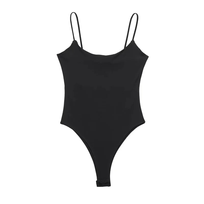 MUJER Tight  Backless Bodysuit