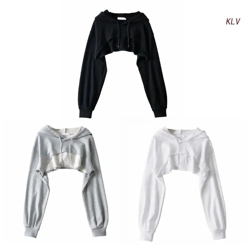 Long Sleeve Cropped Hoodie