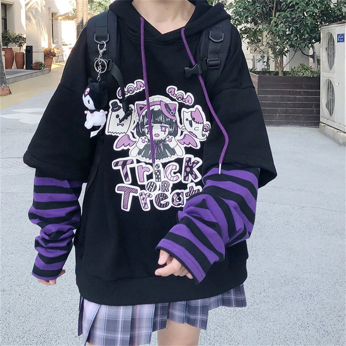 Patchwork Streetwear Hoodie