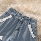 Blue High Waist Denim Shorts