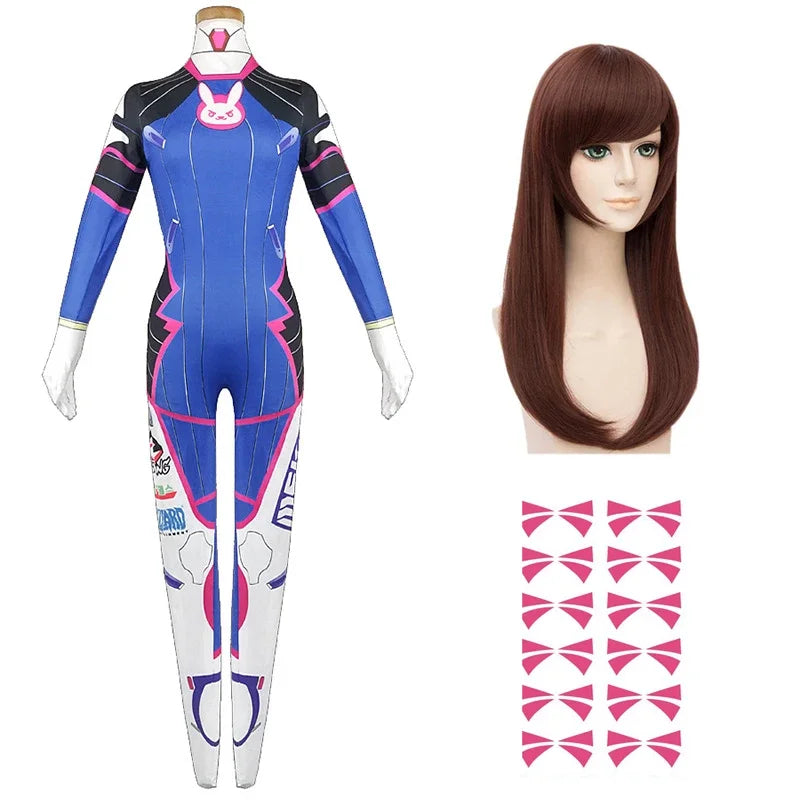 Anime  Jumpsuit Tights Dva Cosplay Costume